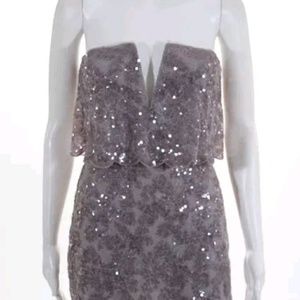 NWT bcbg MaxAzria purple sequin Kate dress